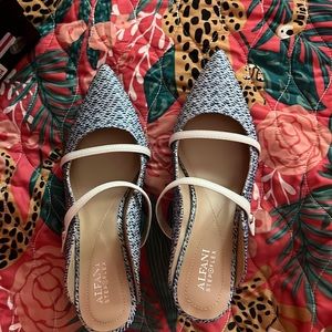 Powder blue comfy mules